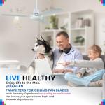 Coconut Shell Ceiling Fan Filters - 10 Pack