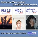 PUREBURG 6-Pack HEPA Filter for Hoomace, Hipilove, Youtuba