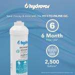 25.4 cm Quick-Connect Water Filter for Refrigerators