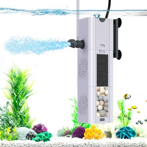 265 GPH 4-in-1 Aquarium Filter for Fish Tanks