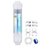 Geekpure 10-inch Universal Inline Alkaline Replacement Water Filter Kit pH+ for Reverse Osmosis System -1/4”Thread