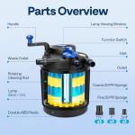 VIVOHOME Pressurized Pond Filter with Light