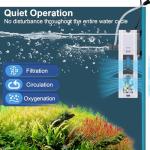265 GPH 4-in-1 Aquarium Filter for Fish Tanks