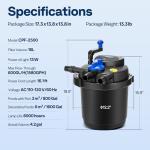 VIVOHOME Pressurized Pond Filter with Light