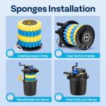 VIVOHOME Pressurized Pond Filter with Light