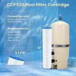Future Way 4-Pack CCP520 Pool Filter Cartridges Replacement for Pentair Clean & Clear Plus 520, Replace Pleatco PCC130, Pentair R173578, 520 sq.ft