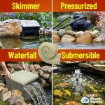 Aquatic Experts Cream COARSE Pond Filter Pad - 2 inch Thick - Bulk Roll Water Garden Filter Pond Media - Made in USA, (12" x 36")