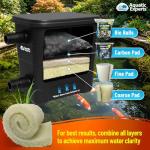 Aquatic Experts Cream COARSE Pond Filter Pad - 2 inch Thick - Bulk Roll Water Garden Filter Pond Media - Made in USA, (12" x 36")