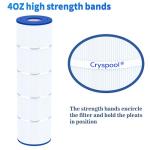 Cryspool® 07077 Filter Compatible with CCP420, Clean and Clear Plus 420, PCC105-PAK4, R173576, 570-0425-07, C-7471, 178584, 817-0106, FC-6470, 4×105 Sq. Ft Pool Filter Cartridges, 4 Pack