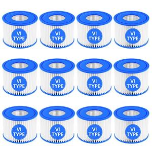 SORSWEET 12 Pack Type VI Hot Tub Filter Cartridge Compatible with Lay-Z-Spa, Coleman SaluSpa 90352E 58323 90427E