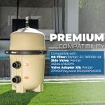 XtremepowerUS Pool Filter for In-Ground Swimming Pool Spa Diatomaceous Earth DE Filter Tank, 48 Square Feet, Compatible Fitting for 263064, 261055