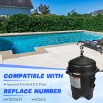loosoo 36 Square Foot/72 GPM D.E. Pool Filter W3DE3620 Fit for Hayward Pro-Grid Diatomaceous Earth Filter, In-Ground Pools Vertical Grid Assembly 36sq ft, Replace DE3620