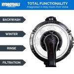 SWIMLINE HYDROTOOLS Complete Sand Filter System, 14" Tank - for Above-Ground & Inground Pools Up to 10,500 Gallons, Single Speed Pump, 0.45 THP, 2,400 GPH, 4-Way Multi-Port Valve, 60 lb Capacity