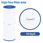 Cryspool® 04075 Filter Compatible with C-4950, PRB50-IN, FC-2390, Guardian 413-212-02, J200 Series Filter, 03FIL1600, 373045, Cal Spa Hot Tub Filter, 50 Sq. Ft Spa Filter Cartridge, 2 Pack