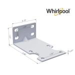 Whirlpool Mounting Brackets for Water Filter Housings #WHKF-B6, Compatible with Certain Whirlpool Filter Housings WHKF-DWH and WHKF-DUF, Includes 8 Screws