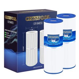 Cryspool® 04072 Filter Compatible with PRB25-IN Hot Tub Filter, C-4326, FC-2375, 3005845, R172327, R173429, 33521, 25392, 817-2500, 5X13 Drop in Spa Filter, 2 Pack
