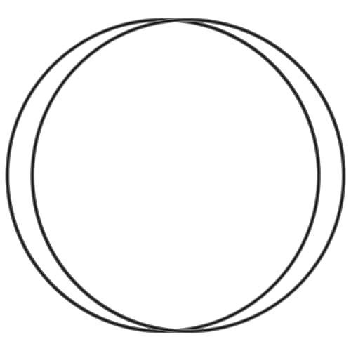 Showingo O-Ring Gasket Seals Replacement for Gamma2 Vittles Vault 9" lids Oil and Grease Resistant Buna-N Material(Pack of 2)