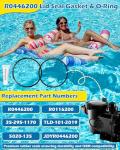 IWIWE R0446200 Lid Seal Gasket & O-Ring Compatible with Jandy JEP, SHPF, SHPM and SWF Swimming Pool Pump & Spa Pump Replacement -1 Set(2008-Current)