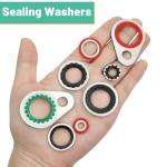 XBVV 95 PCS 12 Sizes Premium A/C Conditioning System Compressor Gasket Seal, Automotive Air Conditioning Compressor Port Seal Gasket Kit Bonded Gasket Seal Assortment Set