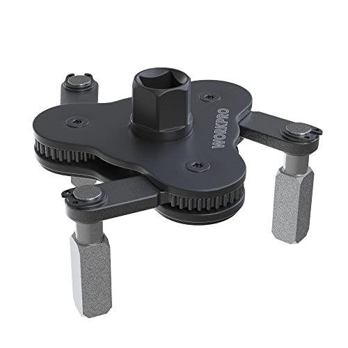 WORKPRO Universal Oil Filter Wrench Adjustable, Magnetic Oil Filter Removal Tool, Oil Filter Change Set, Ideal for Engine Filters, Conduit, & Fittings…