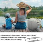 Showingo O-Ring Gasket Seals Replacement for Gamma2 Vittles Vault 9" lids Oil and Grease Resistant Buna-N Material(Pack of 2)