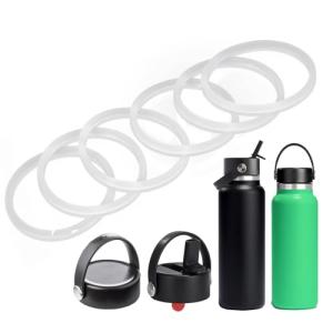 Greant 6 PCS Rubber Seal Fits Hydro Flask Wide Mouth Flex Caps, O Ring for Hydroflask Wide Flex Straw Cap, 2.2 inches Water Bottle Gasket Replacement