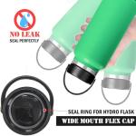 Greant 6 PCS Rubber Seal Fits Hydro Flask Wide Mouth Flex Caps, O Ring for Hydroflask Wide Flex Straw Cap, 2.2 inches Water Bottle Gasket Replacement