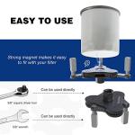 WORKPRO Universal Oil Filter Wrench Adjustable, Magnetic Oil Filter Removal Tool, Oil Filter Change Set, Ideal for Engine Filters, Conduit, & Fittings…