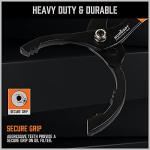 HORUSDY 12" Adjustable Oil Filter Pliers, Adjustable Oil Filter Wrench Removal Tool (Orange)