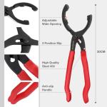 WORKPRO 12" Adjustable Oil Filter Pliers, Wrench Adjustable Oil Filter Removal Tool, Ideal For Engine Filters, Conduit, & Fittings, W114083A