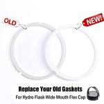 Greant 6 PCS Rubber Seal Fits Hydro Flask Wide Mouth Flex Caps, O Ring for Hydroflask Wide Flex Straw Cap, 2.2 inches Water Bottle Gasket Replacement