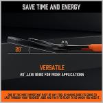 HORUSDY 12" Adjustable Oil Filter Pliers, Adjustable Oil Filter Wrench Removal Tool (Orange)