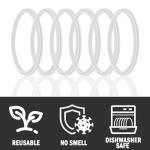 Greant 6 PCS Rubber Seal Fits Hydro Flask Wide Mouth Flex Caps, O Ring for Hydroflask Wide Flex Straw Cap, 2.2 inches Water Bottle Gasket Replacement