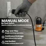 Limodot Submersible Water Pump With 25ft. Hose Kit, Sump Pump, Utility Pump with 25-Foot Power Cord, 4000GPH, Portable Water Pump for Swimming Pools, Garden Ponds, Basements, Multi-Purpose Drainage