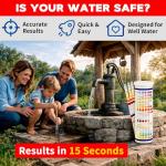 23-in-1 Home Drinking Water Testing Kit - 155 Strips,Tap and Well Water Test Kit for Hardness, Lead, Iron, Copper, Chlorine, Fluoride