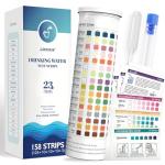 All-New 23 in 1 Drinking Water Testing Kit 158 Strips,Well Water Testing Kit & Water Test Strip for House Water for Hardness，Chlorine,Copper,Iron,Lead,pH and More