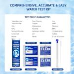 HYCHEK 21 in 1 Accurate Drinking Water Testing Kits, 145 Strips + 4 Bacteria Tests, Well and Tap Water Test Kit, Home Test Strips for Lead, Fluoride, Chlorine, Hardness, pH, Iron, Copper, and More