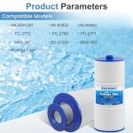 Beendou 6541-397 Pool Spa Filter Cartridge,Compatible with Sundance Spa Filter 880 Series, Outer Filter # 6473-165 with Inner Filter # 6473-164,80 sq,880 Spa Filter,Sundance 880 Spa Filter