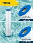 Yoozell YZ686E. Pool and Spa Replacement Filter Cartridge Replaces for Unicel-7495 FC-1296 PA126 Hayward CX1260RE Darlly 71253 4Pack