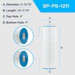 SpiroPure Replacement for Star-Clear Plus C1900 Hayward CX1900RE Pleatco PA190 PWWPC200 Unicel C-8420 Pro Clean 200 Waterway Plastics 817-0200P Hot Tub Spa Pool Filter Replacement Cartridge