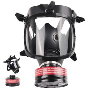 Ace Fire Defense Guardian Series Full‑Face Gas Mask Respirator – Durable Air‑Filtration Mask with 40mm Universal Filter Port
