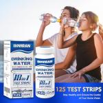 125 ct Drinking Water Test Strips - Home, Well Water Testing Kit for Lead, Hardness, Iron, Copper, Heavy Metals, Chlorine, Nitrate