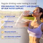125 ct Drinking Water Test Strips - Home, Well Water Testing Kit for Lead, Hardness, Iron, Copper, Heavy Metals, Chlorine, Nitrate