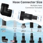 FOTING 1/2HP Submersible Water Pump with Stainless Steel Base - Removes Water to 0.04" Depth, 2450GPH Portable Sump Pump for Puddles, Pools, Boats, Gardens & Ponds - 10Ft Cord Included