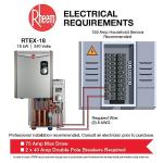 Rheem 18kW 240V Tankless Electric Water Heater, Gray