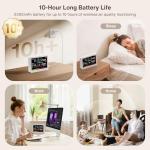 Professional 16 in 1 Air Quality Monitor Indoor 10h Battery & 5.5" Display 9 AQI+7 AQI Alerts, Portable CO2 Monitor Air Quality Tester for CO2, TVOC, PM2.5 PM1.0 PM10, HCHO Temp/ Humidity AQI & Time