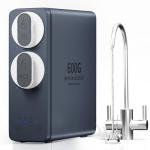 TOKIT U2 Reverse Osmosis System, Tankless Alkaline Mineral Reverse Osmosis Water Filter, NSF/ANSI 58,Under Sink Water Filter RO System, 600 GPD, 2:1 Pure to Drain, 2 Way Faucet