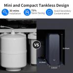 TOKIT U2 Reverse Osmosis System, Tankless Alkaline Mineral Reverse Osmosis Water Filter, NSF/ANSI 58,Under Sink Water Filter RO System, 600 GPD, 2:1 Pure to Drain, 2 Way Faucet
