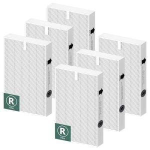 Air Purifier Filter R Replacement for Honeywell Air Purifier HPA100/200/300 and 5000 Series, Funmit 6 Pack Filter Compatible with Honeywell R Filter (HRF-R3 & HRF-R2 & HRF-R1)