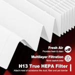 Air Purifier Filter R Replacement for Honeywell Air Purifier HPA100/200/300 and 5000 Series, Funmit 6 Pack Filter Compatible with Honeywell R Filter (HRF-R3 & HRF-R2 & HRF-R1)